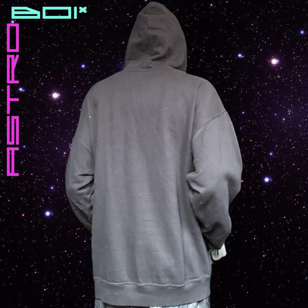 Vintage 'Big Josh' Men's Black Oversized Airbrushed Pullover Hoodie - XXL