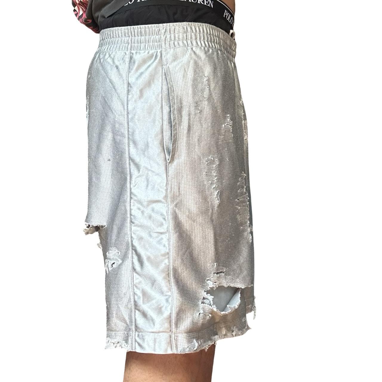 Nike Distressed Silver Rhinestone Basketball Shorts - right