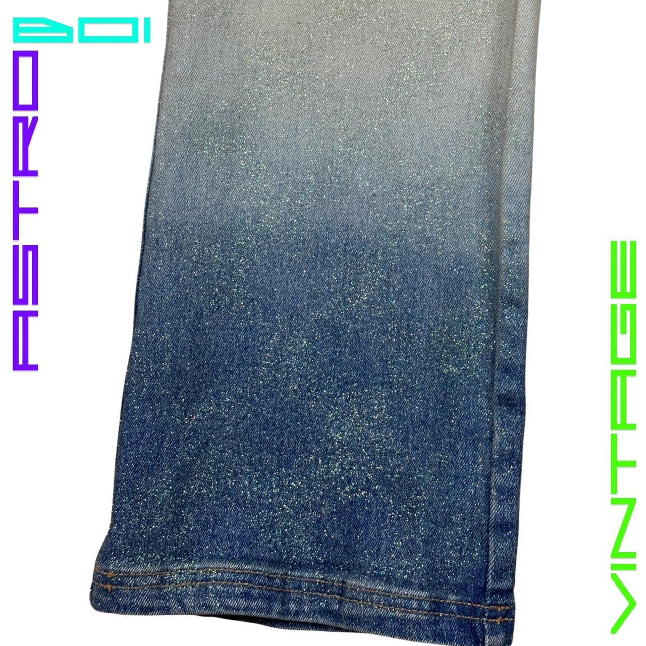 VINTAGE REVOLT DEAD-STOCK FADED DENIM GLITTER JEANS