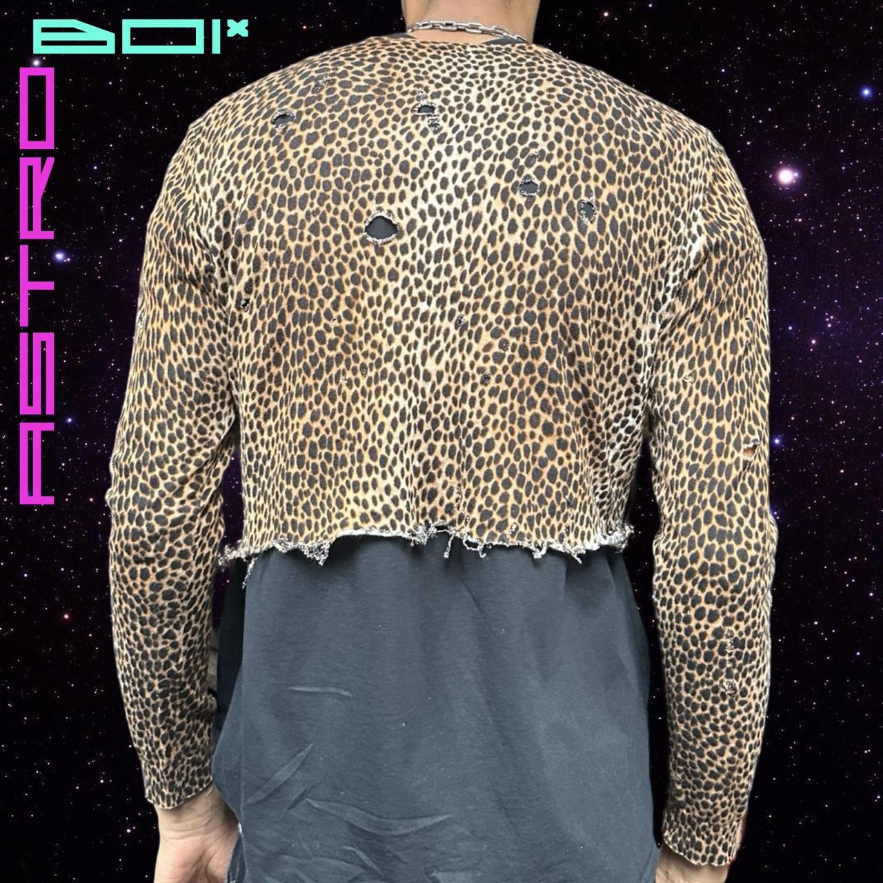ASTROBOI* Brown Cheetah Grunge Cardigan Sweater - XL