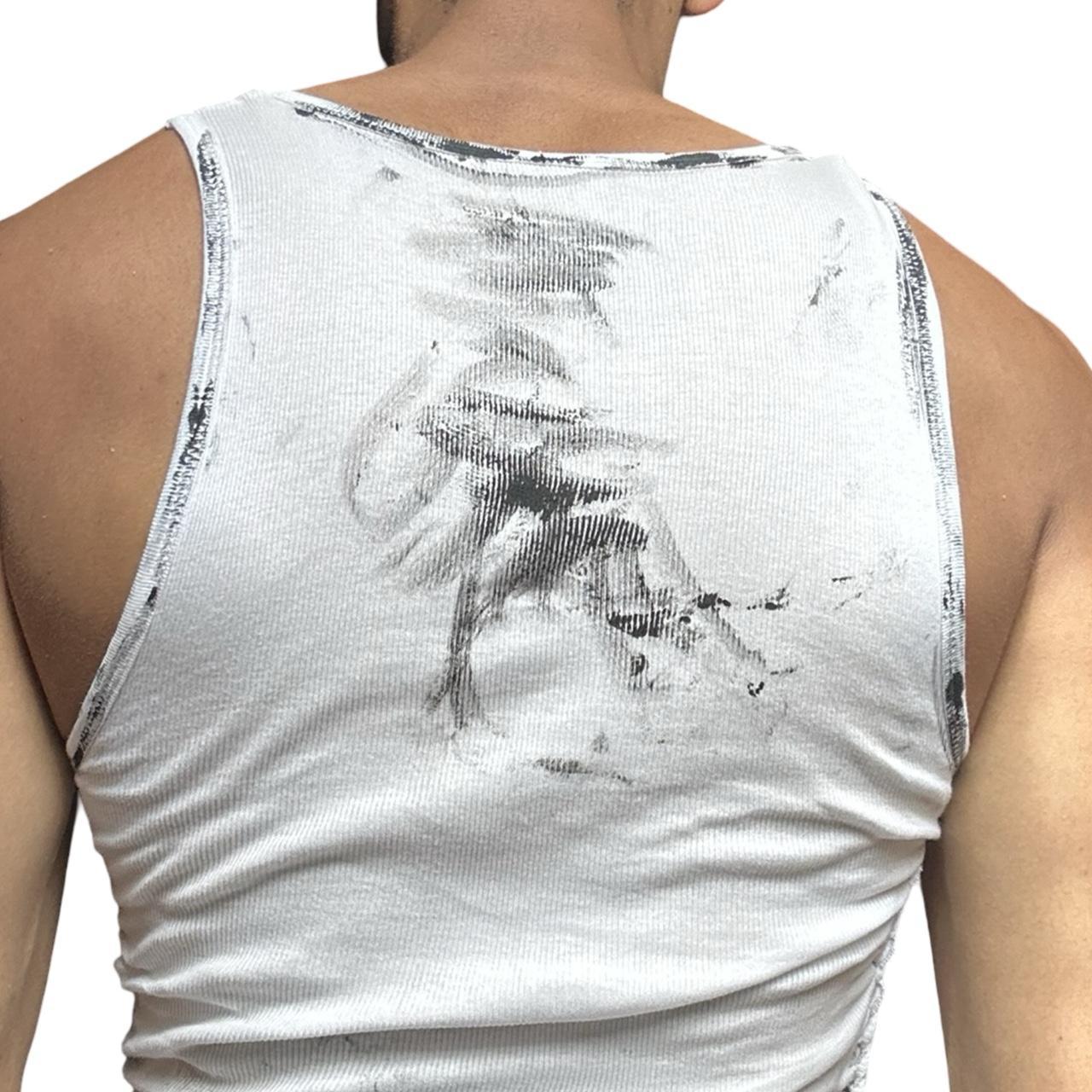 ASTROBOI* x Calvin Klein White Braided Twist Tank Top - back detail