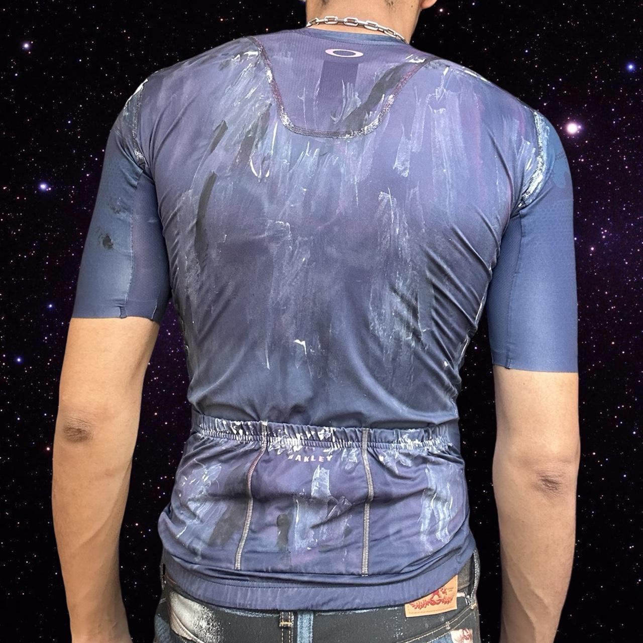 ASTROBOI* x Oakley Blue Painted Cycling Jersey - back