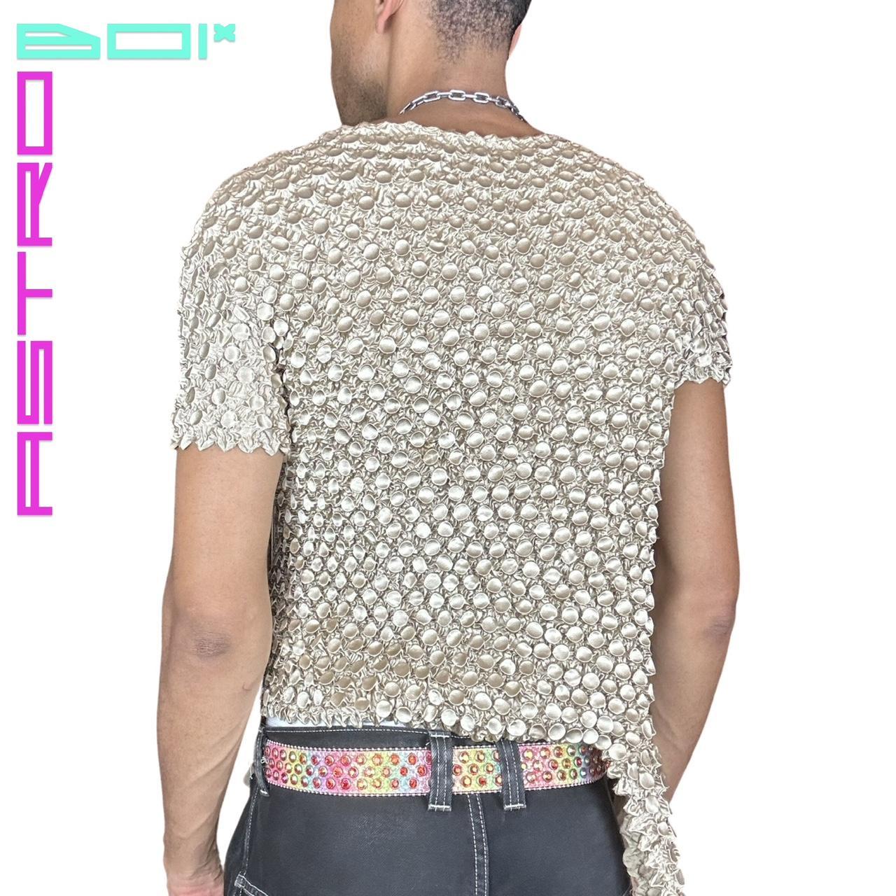 ASTROBOI* GOLDEN ASYMMETRIC POPCORN TOP