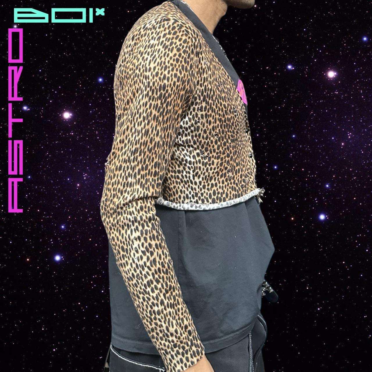 ASTROBOI* Brown Cheetah Grunge Cardigan Sweater - XL