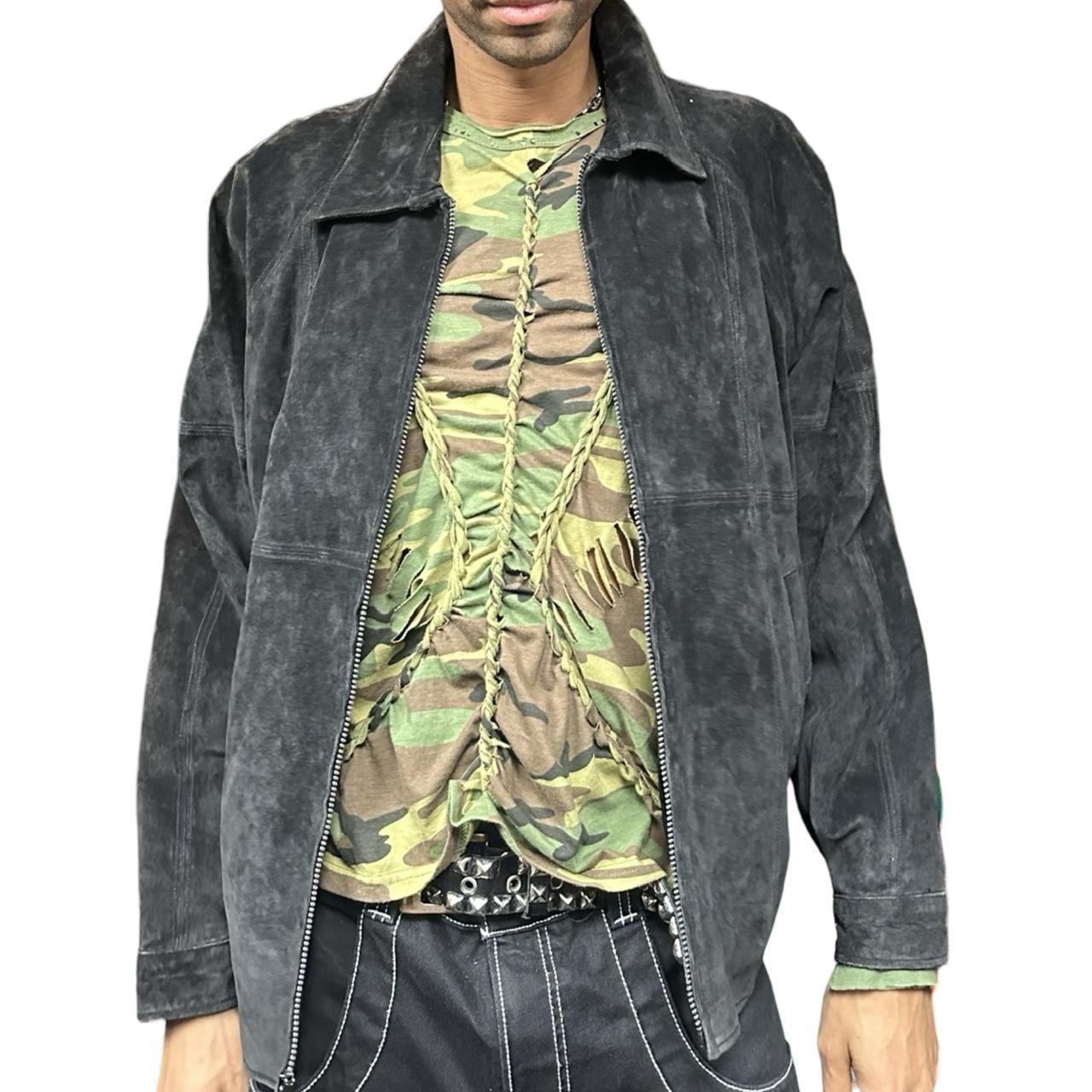 Vintage Newport Harbor Men's Classic Black Suede Jacket - XL
