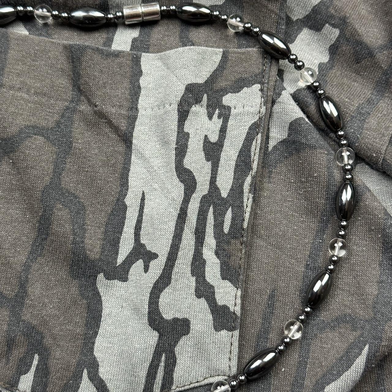 GUN METAL AND CLEAR SPACE X CHOKER