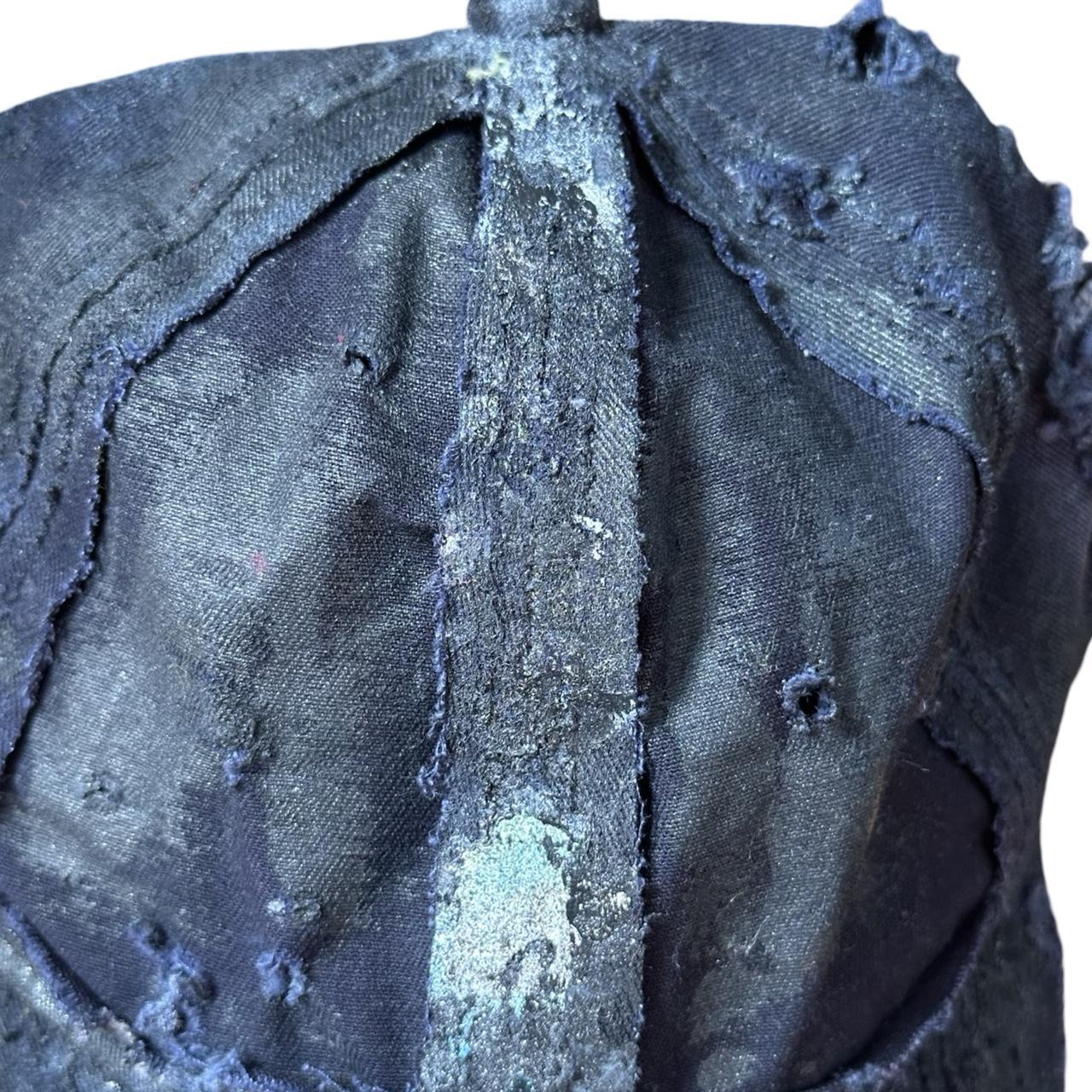 ASTROBOI* 'Theo' Blue Deconstructed Distressed Hat, flat details