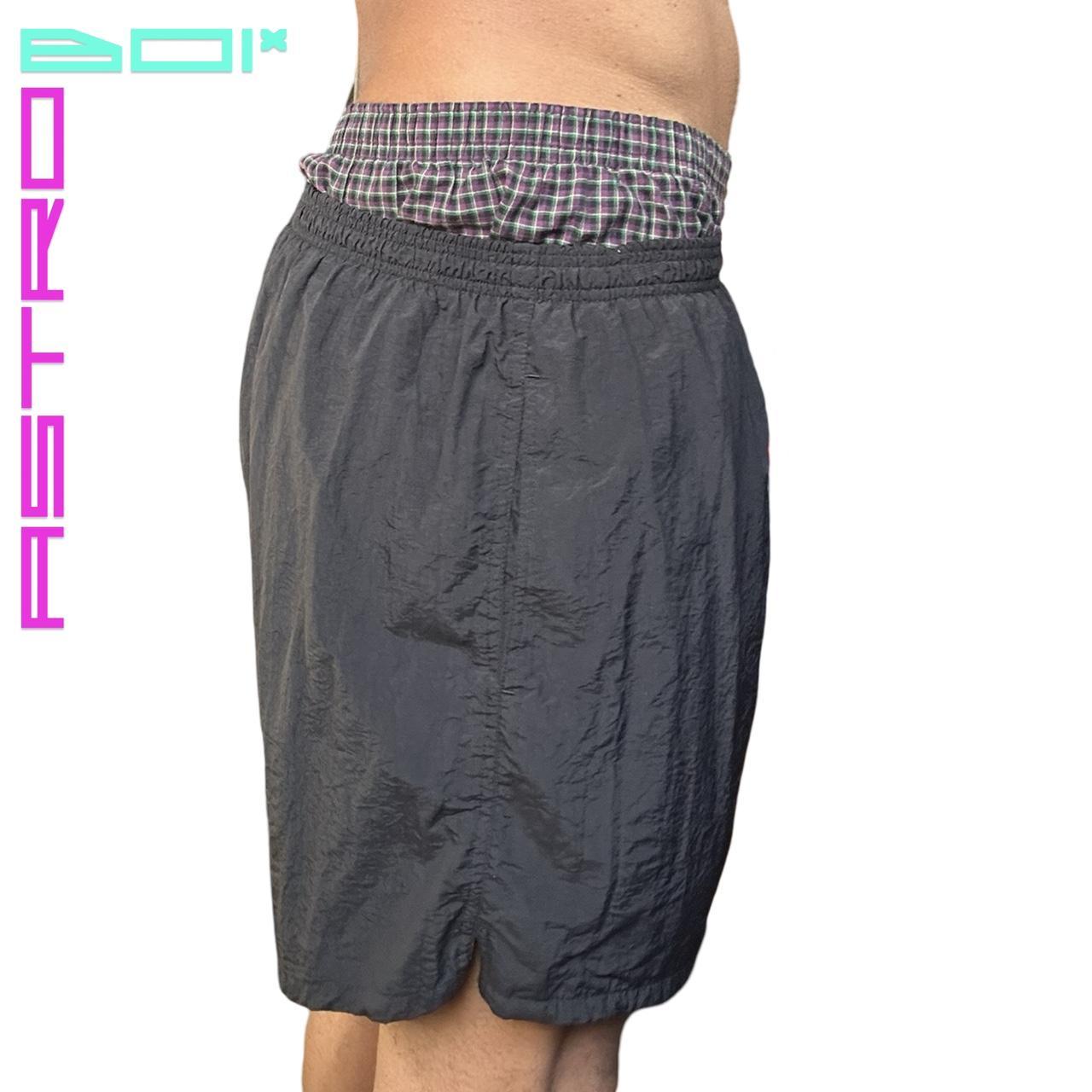 Vintage Champion Men's Black Nylon Shorts - XL