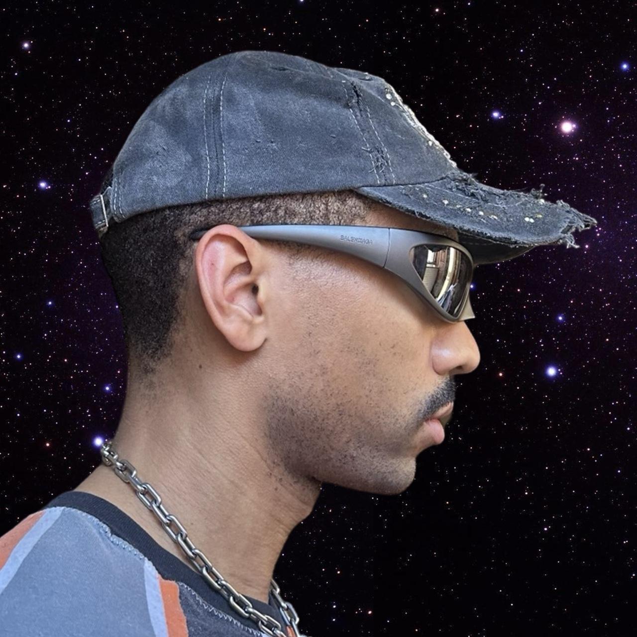 ASTROBOI* 'New Orleans' Distressed Black Rhinestone Hat