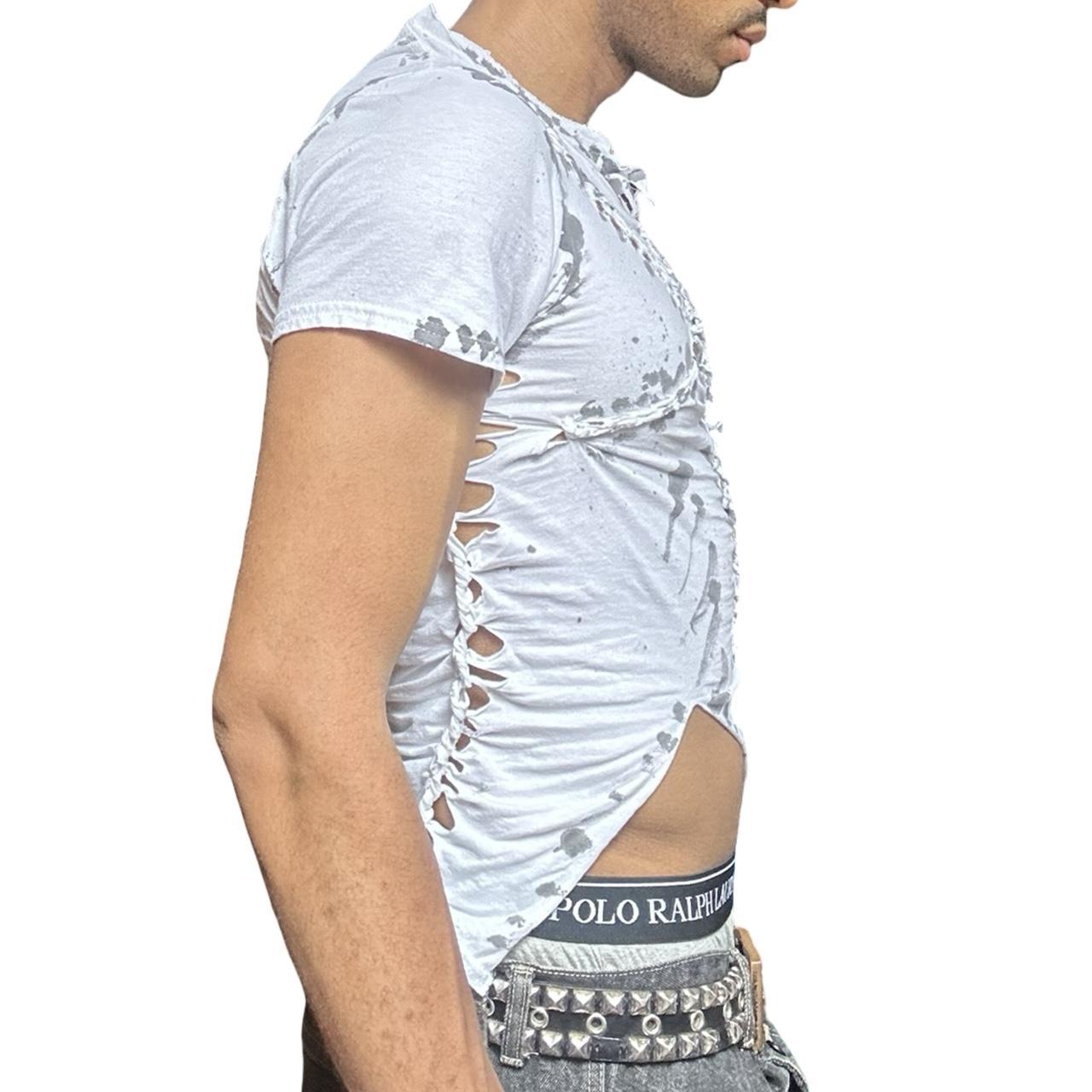 ASTROBOI* x Gildan '1001' White Braided Twist T-shirt - right