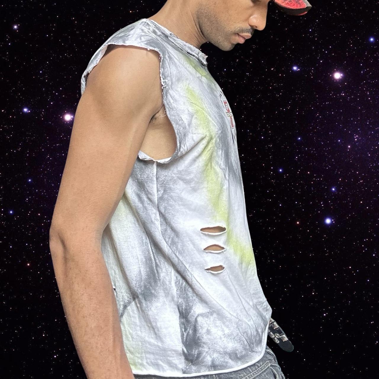 ASTROBOI* x Fox Racing White Motocross Airbrushed Tank Top – right