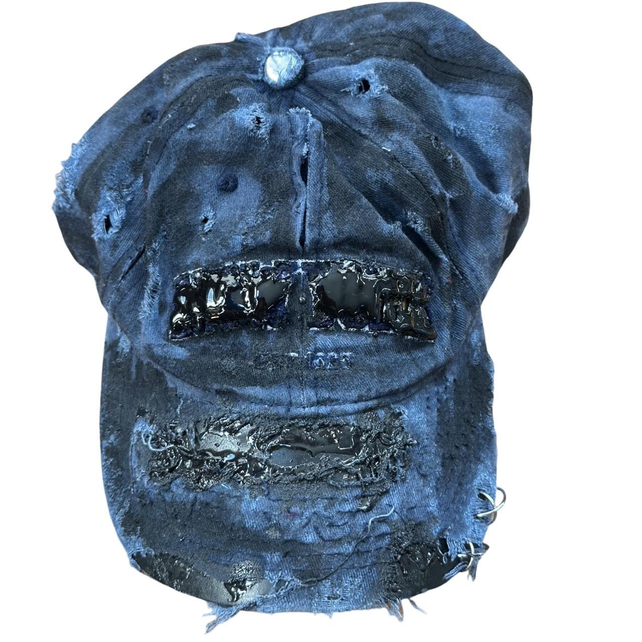 ASTROBOI* ‘Feeling Blue’ NYC Distressed Resin Hat, flat front