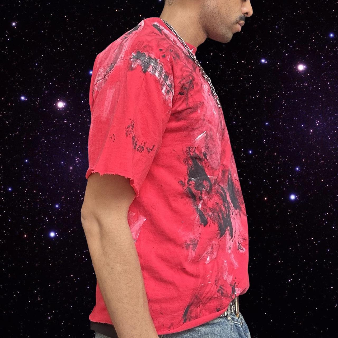 ASTROBOI* Hobie Red Painterly Graphic T-Shirt - right