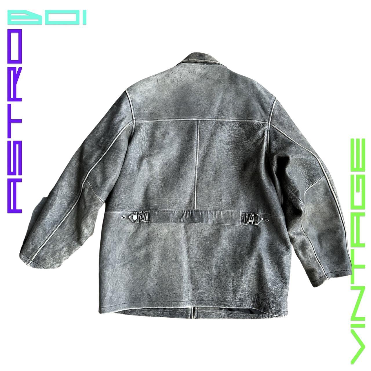 M.JULIAN BY WILSONS LEATHER ANTIQUE GRAY LEATHER JACKET _ XL