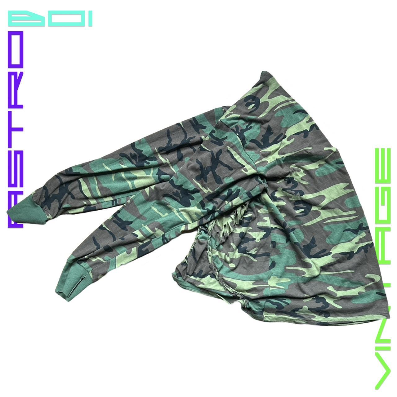 ASTROBOI* Green Camo Braided Rhinestone T-shirt - XL
