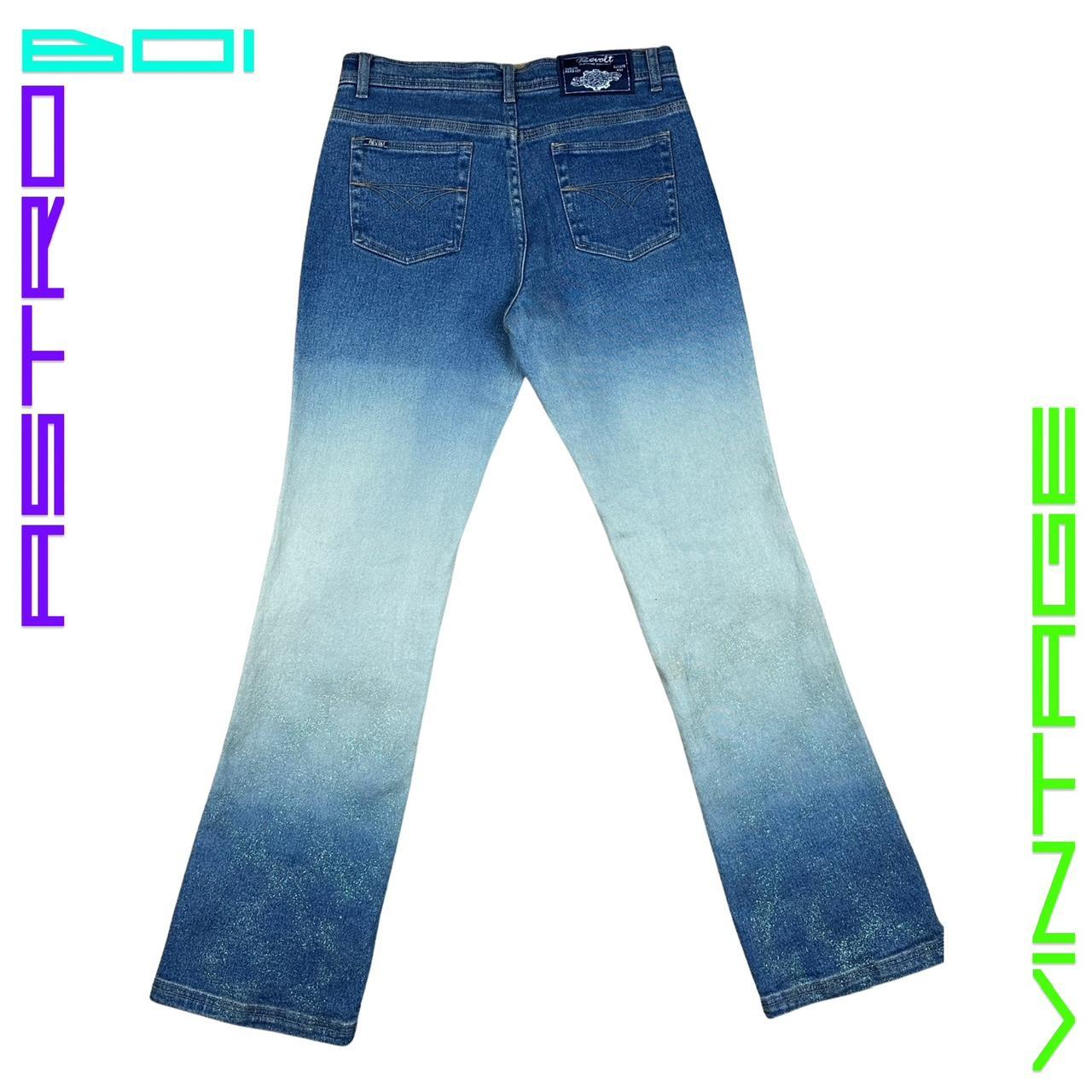 VINTAGE REVOLT DEAD-STOCK FADED DENIM GLITTER JEANS