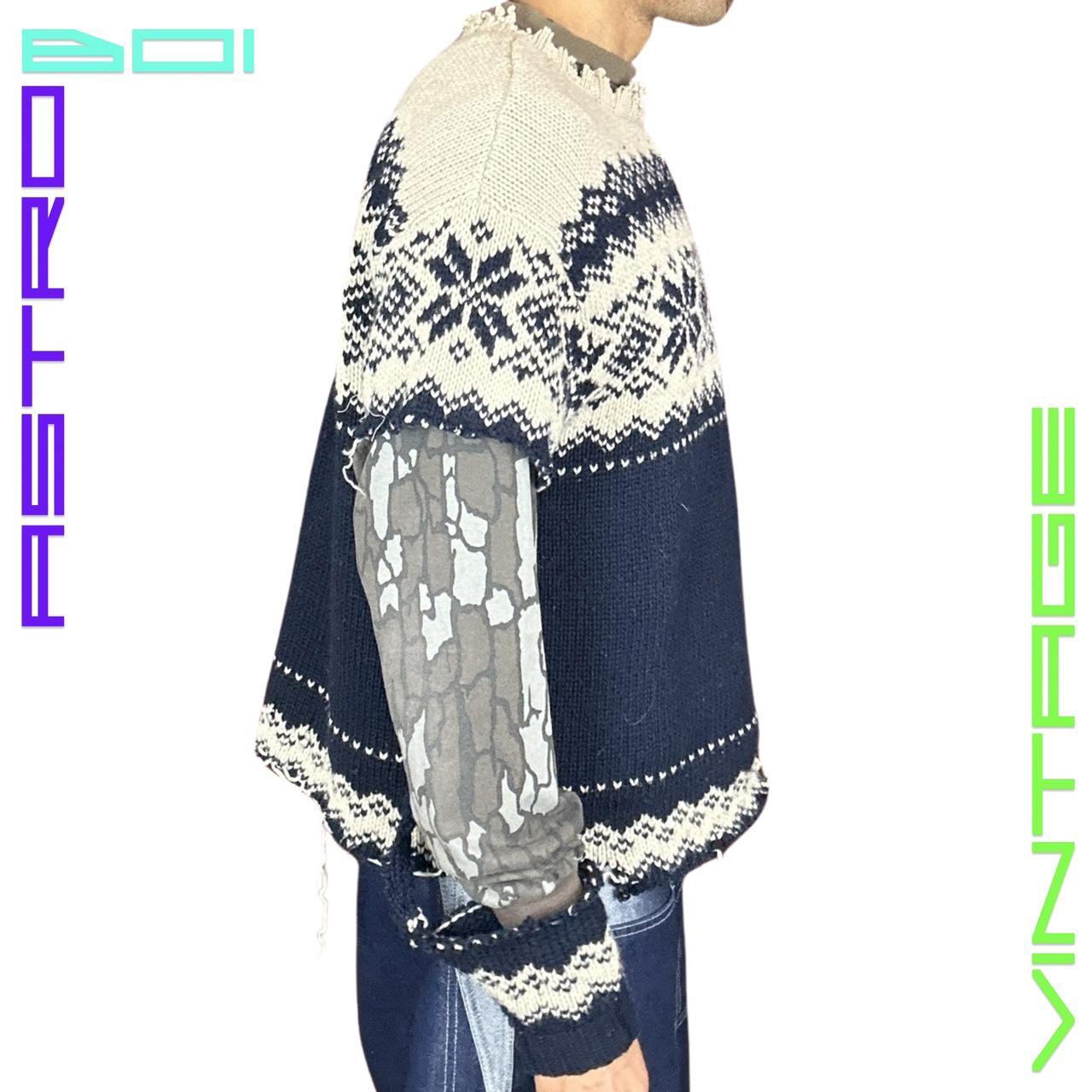 ASTROBOI* DECONSTRUCTED FAIR ISLES GRUNGE SWEATER_ XL