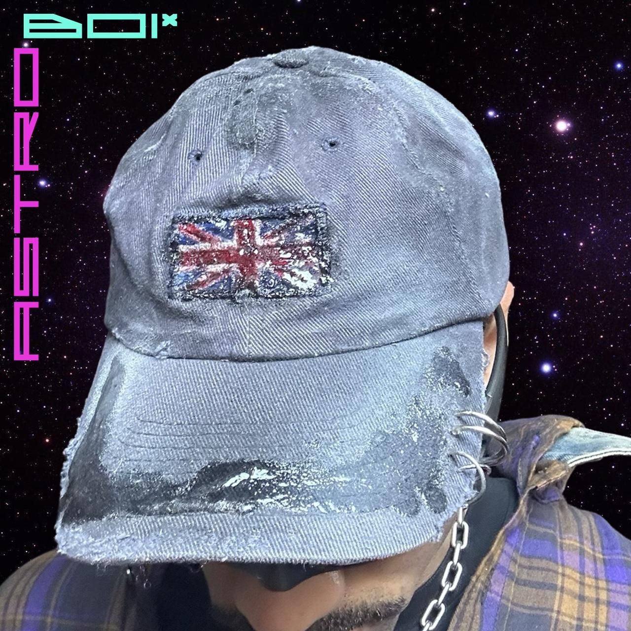 Navy Distressed Union Jack Resin Pierced Hat