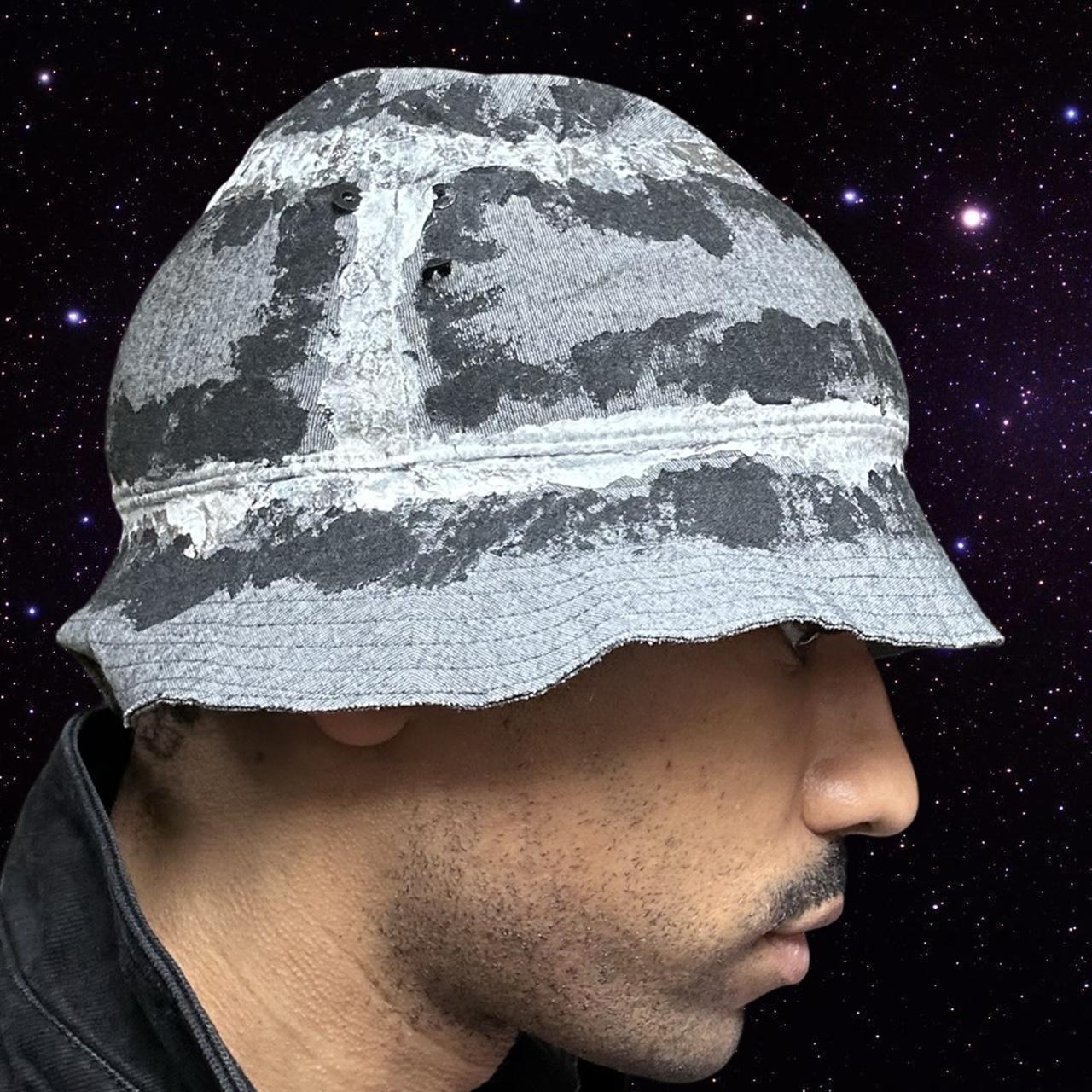 ASTROBOI* x Nike Jordan Gray Painted Bucket Hat - right