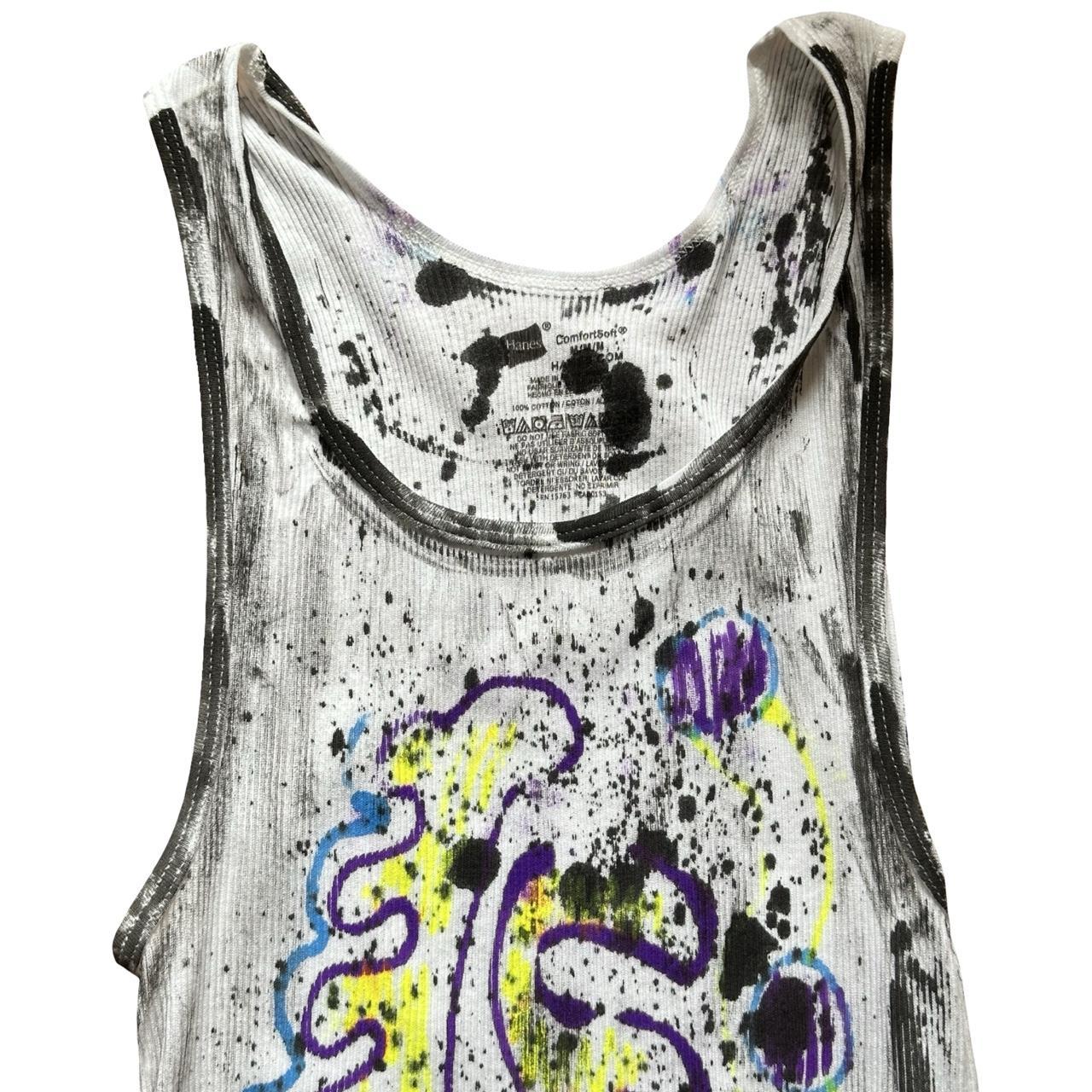 ASTROBOI* x Hanes 'Skies' White Graphic Print Tank Top - tag