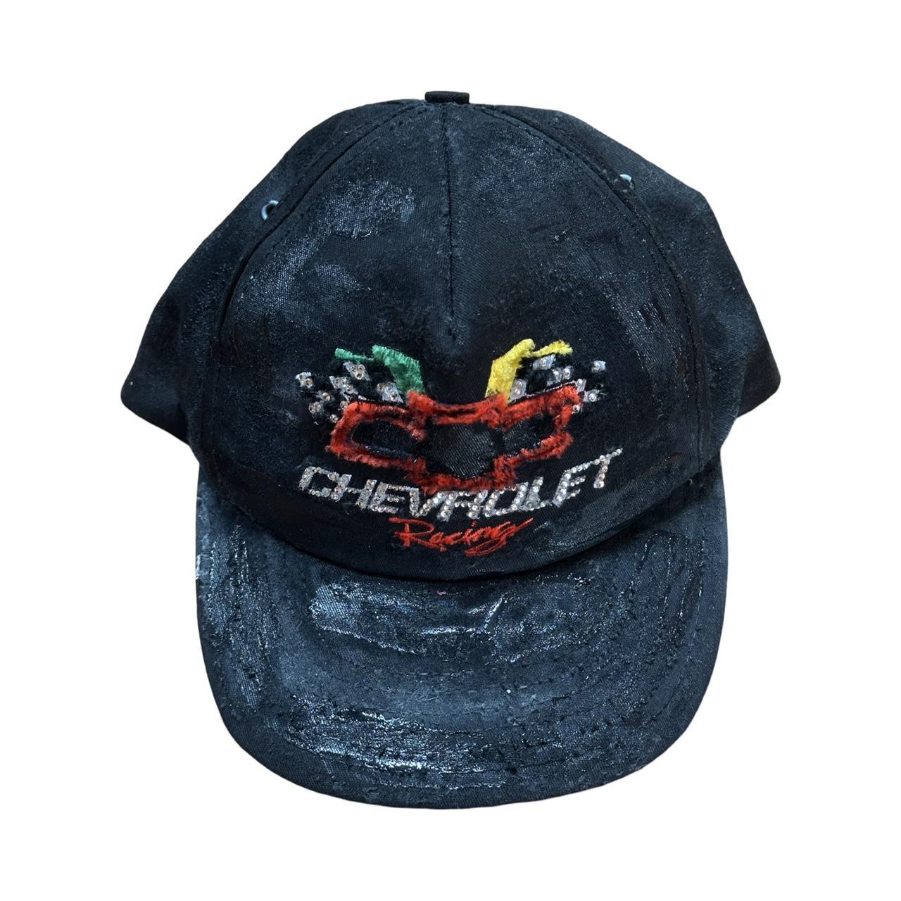 ASTROBOI* x Chevrolet Rhinestone Black Racing Cap - front
