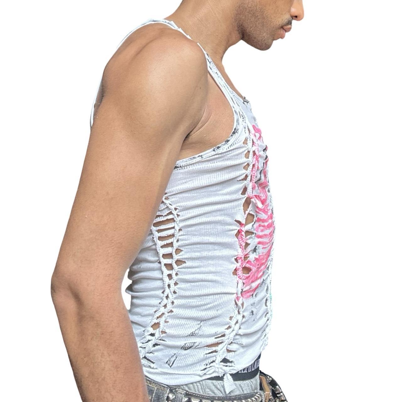 ASTROBOI* x Calvin Klein White Braided Twist Tank Top - right