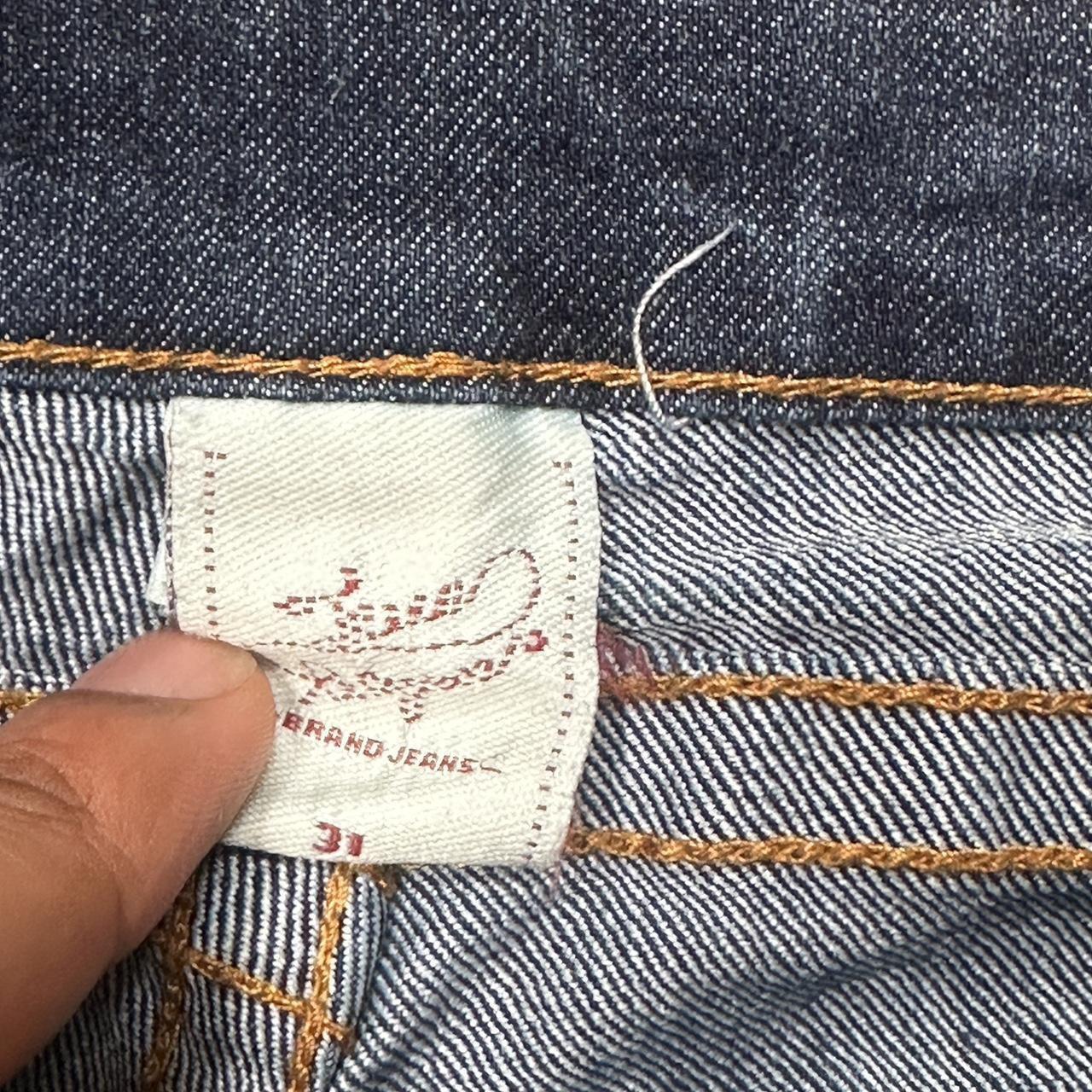 Vintage True Religion Y2K Blue Faded Denim Shorts - tag