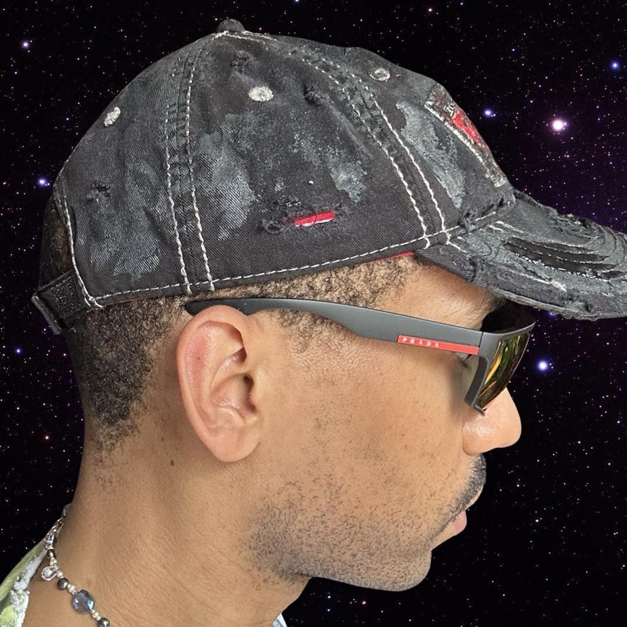 ASTROBOI* 'Goodguys' Black Distressed Resin Hat - right