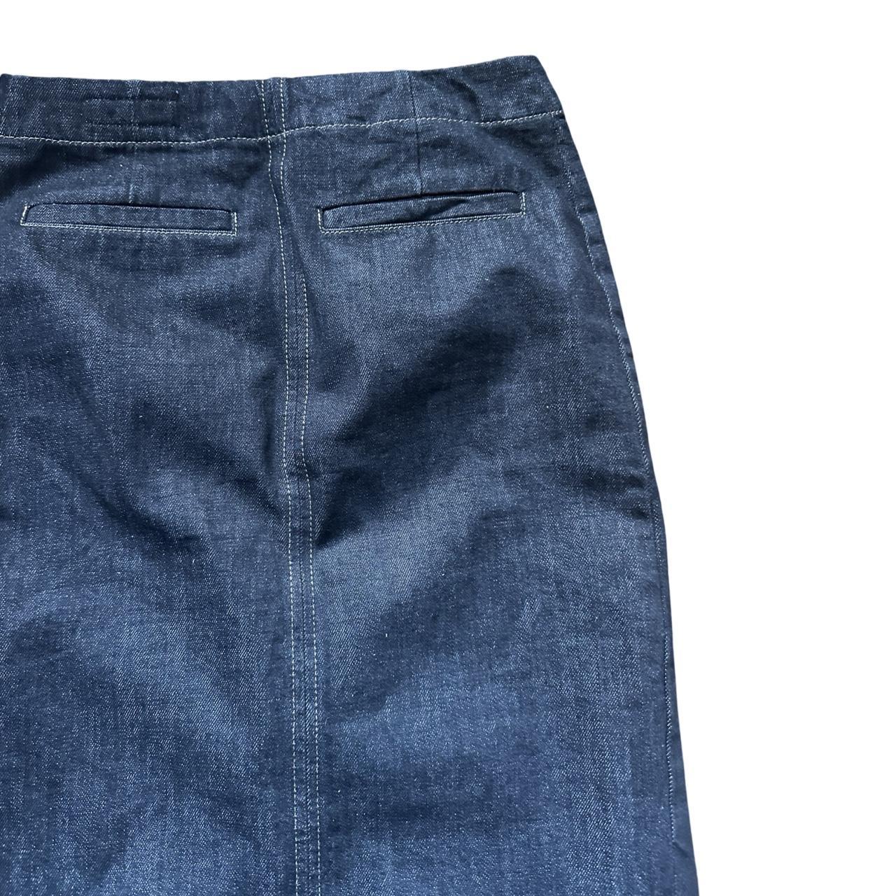 ZARA Indigo Midi Jean Skirt - Womens Small