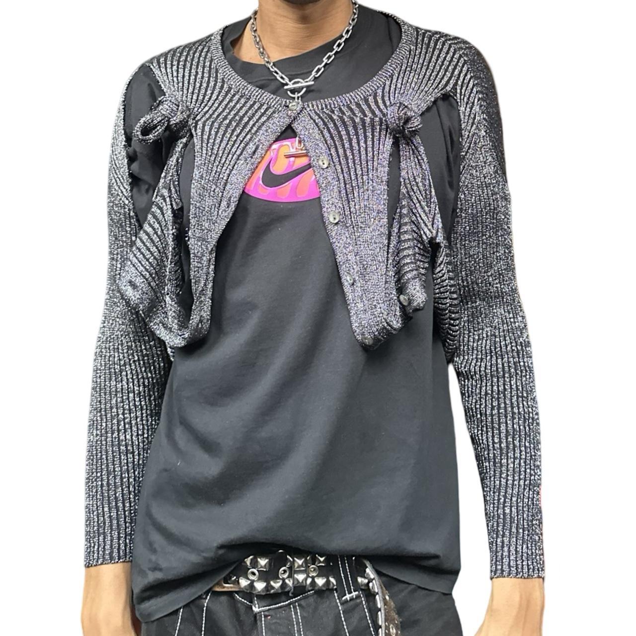 ASTROBOI* Silver Knotted Modular Cardigan - Medium