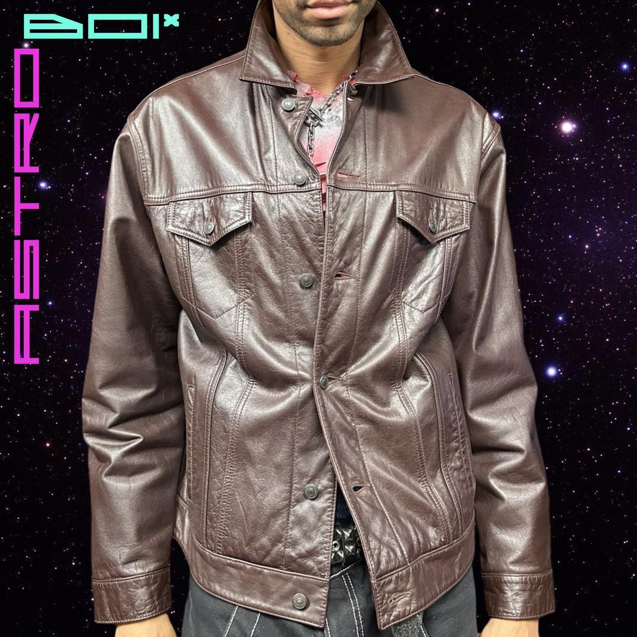 GAP Jeans Classic Brown Leather Jacket