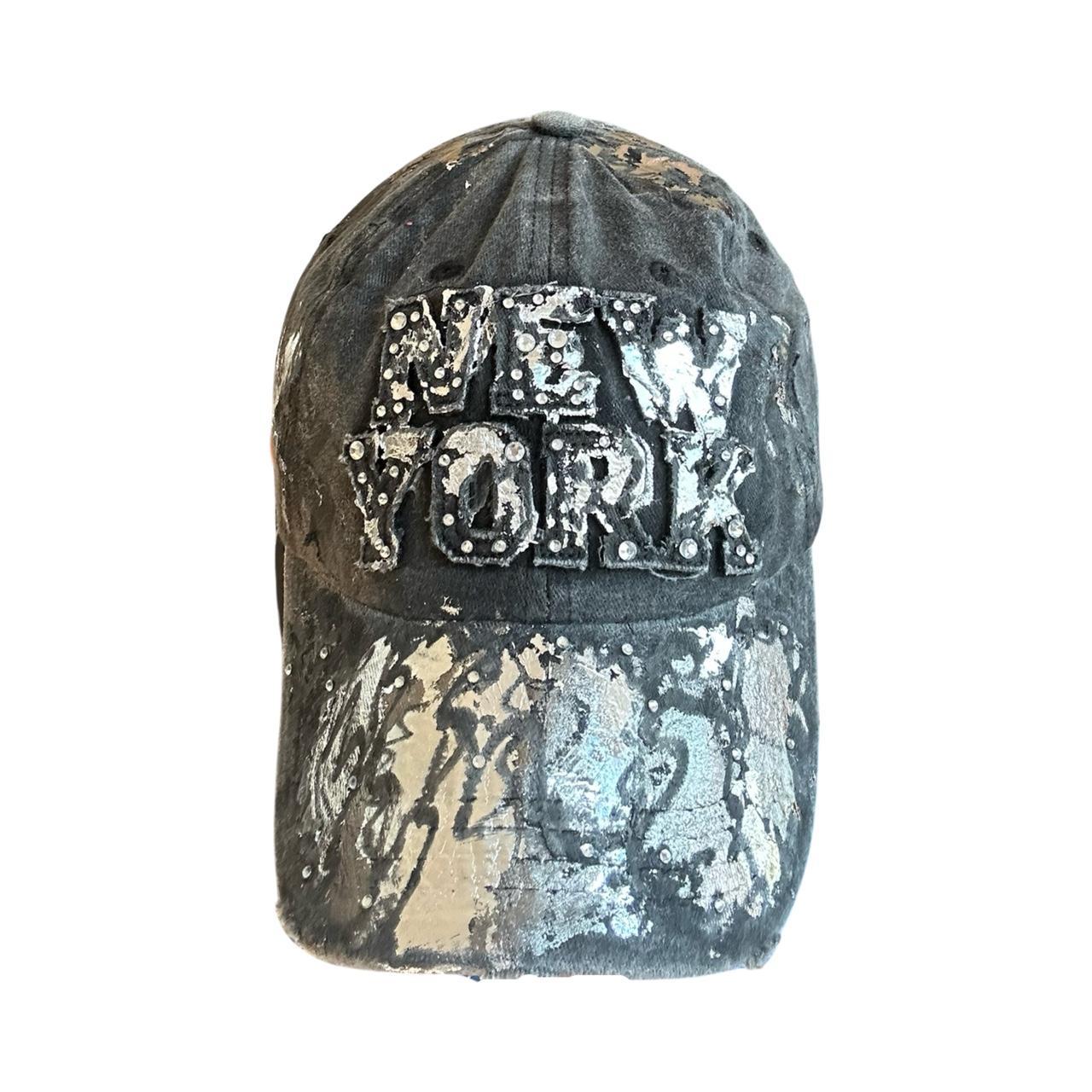 ASTROBOI* CHROME 'NEW YORK' DISTRESSED BASEBALL CAP