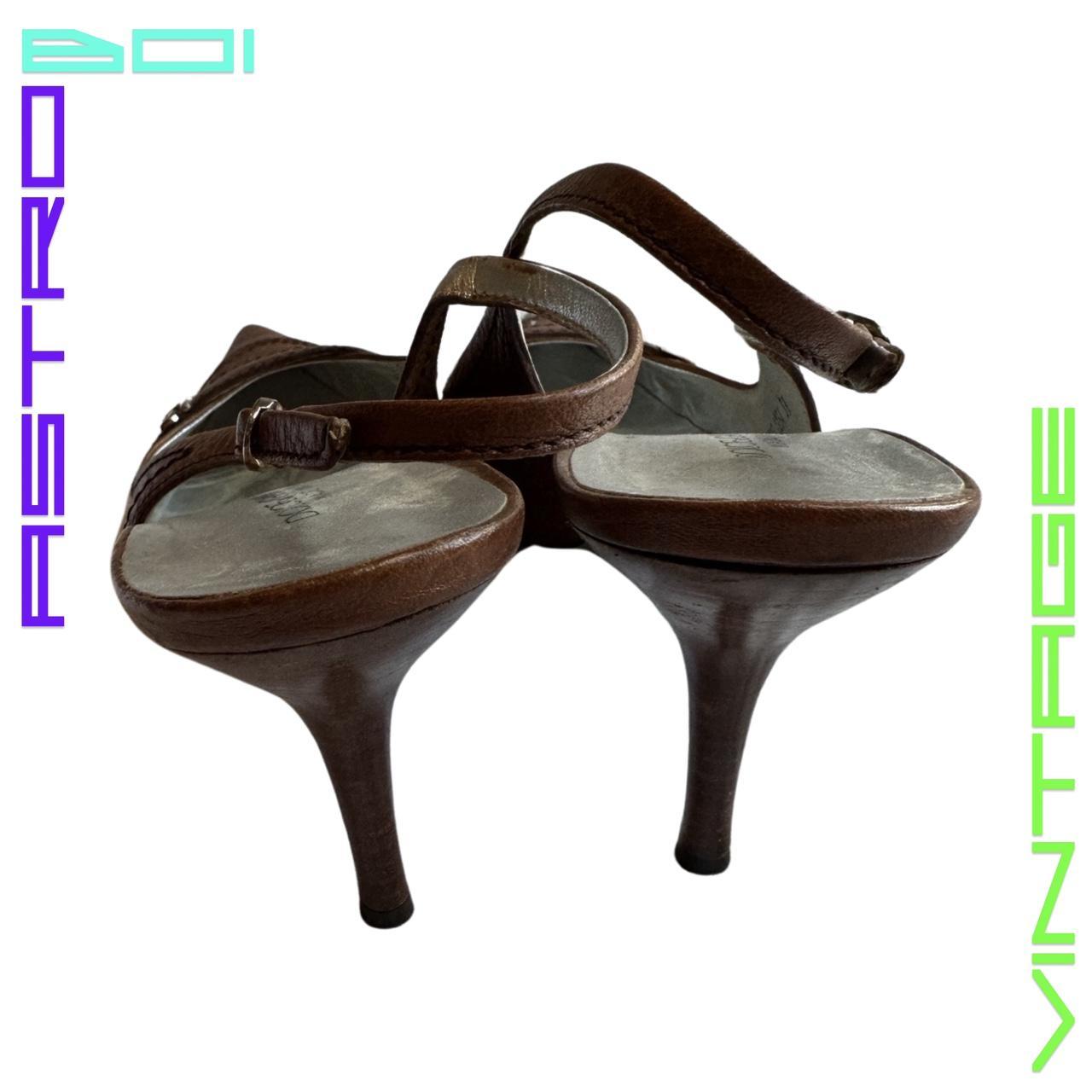 DOLCE & GABBANA LEATHER SLINGBACKS_ BROWN_ 39