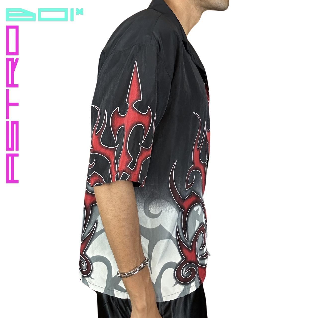 VINTAGE BLACK GOTHIC FLEUR DE LIS SHIRT_ XXL
