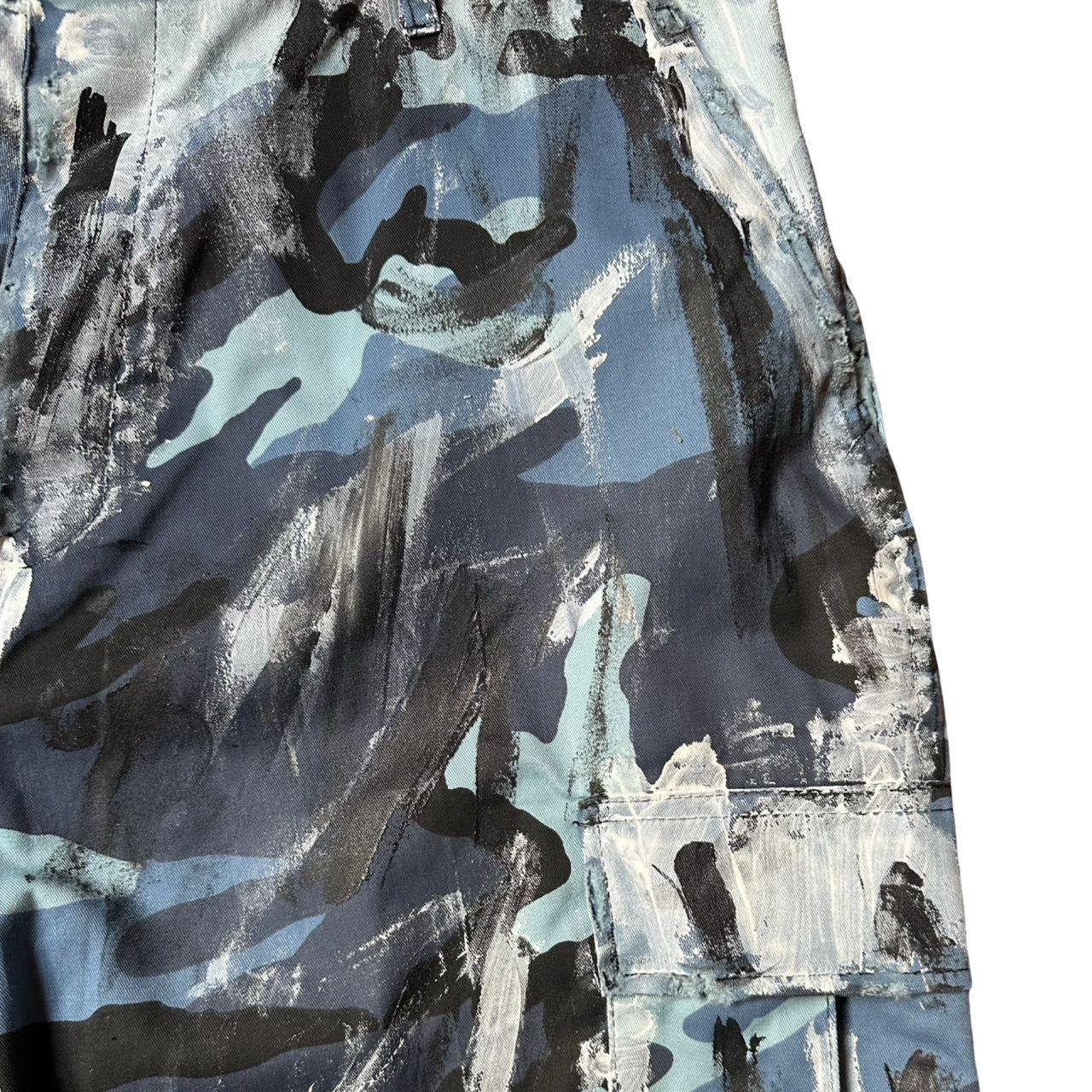 ASTROBOI* x ROTHCO Painted Blue Camouflage Utility Shorts - 35"