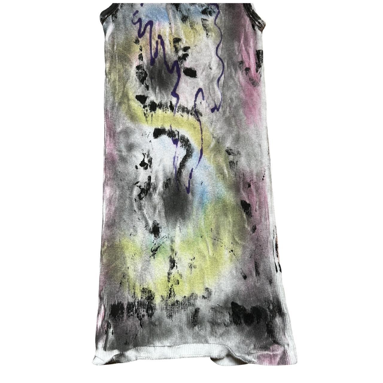ASTROBOI* x Hanes 'Plum' White Graphic Print Tank Top - flat bottom