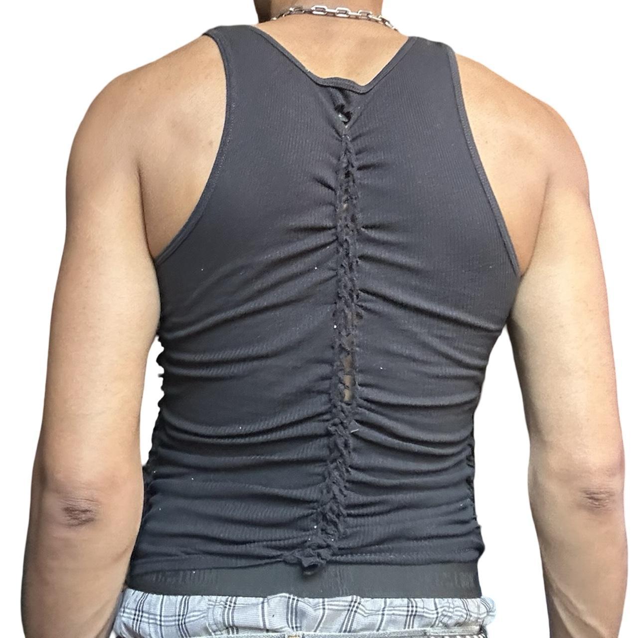 ASTROBOI* 'Jet' Black Braided Twist Tank Top - Large