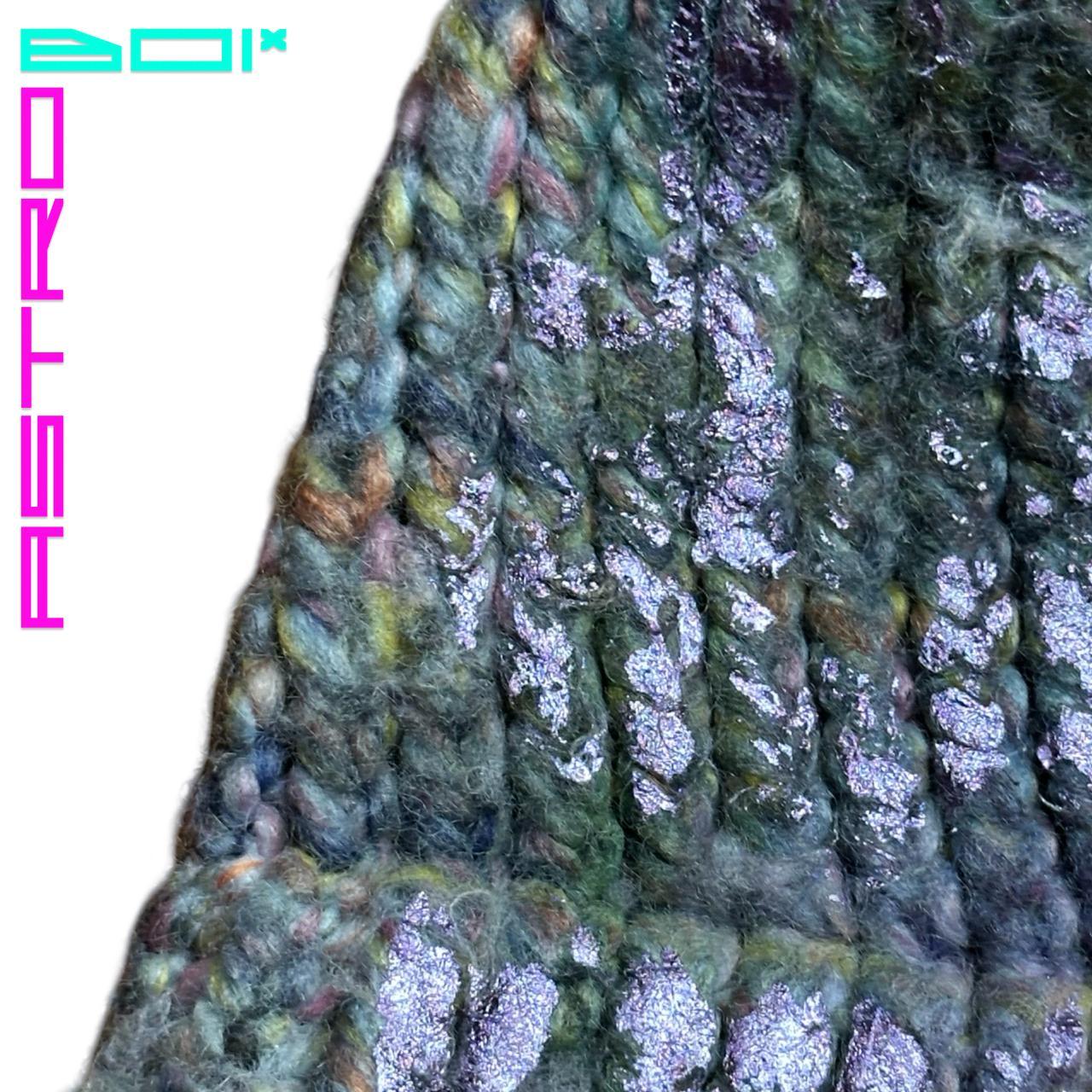 ASTROBOI* PASTEL LAVENDER METALLIC PAINTED BEANIE