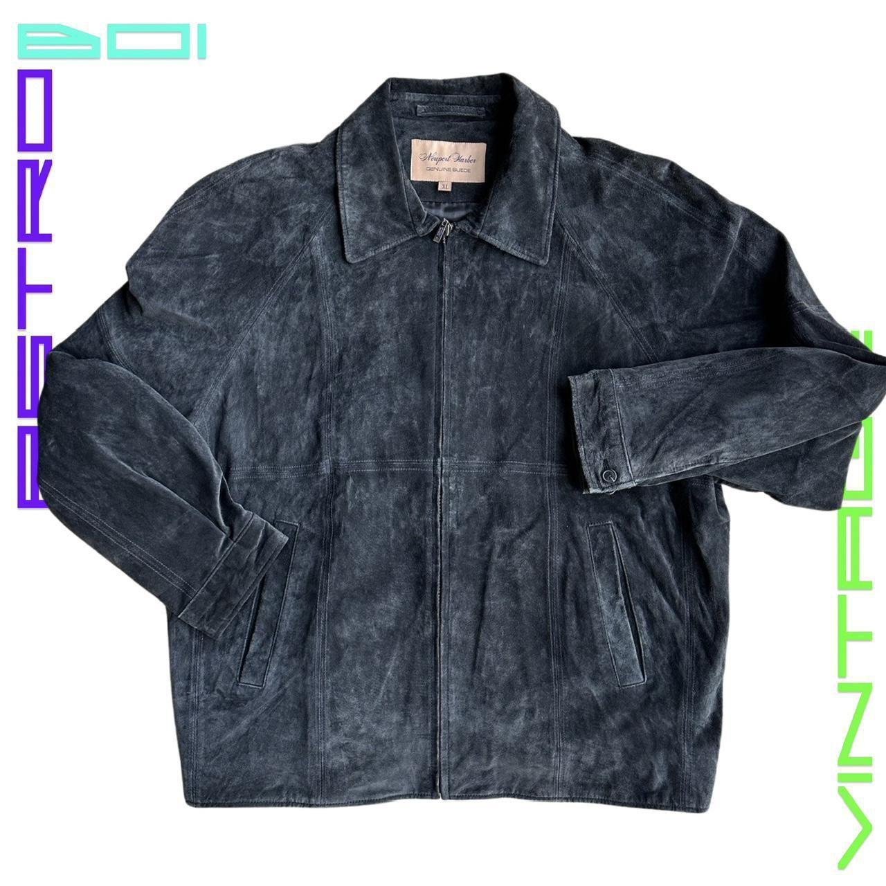 Vintage Newport Harbor Men's Classic Black Suede Jacket - XL