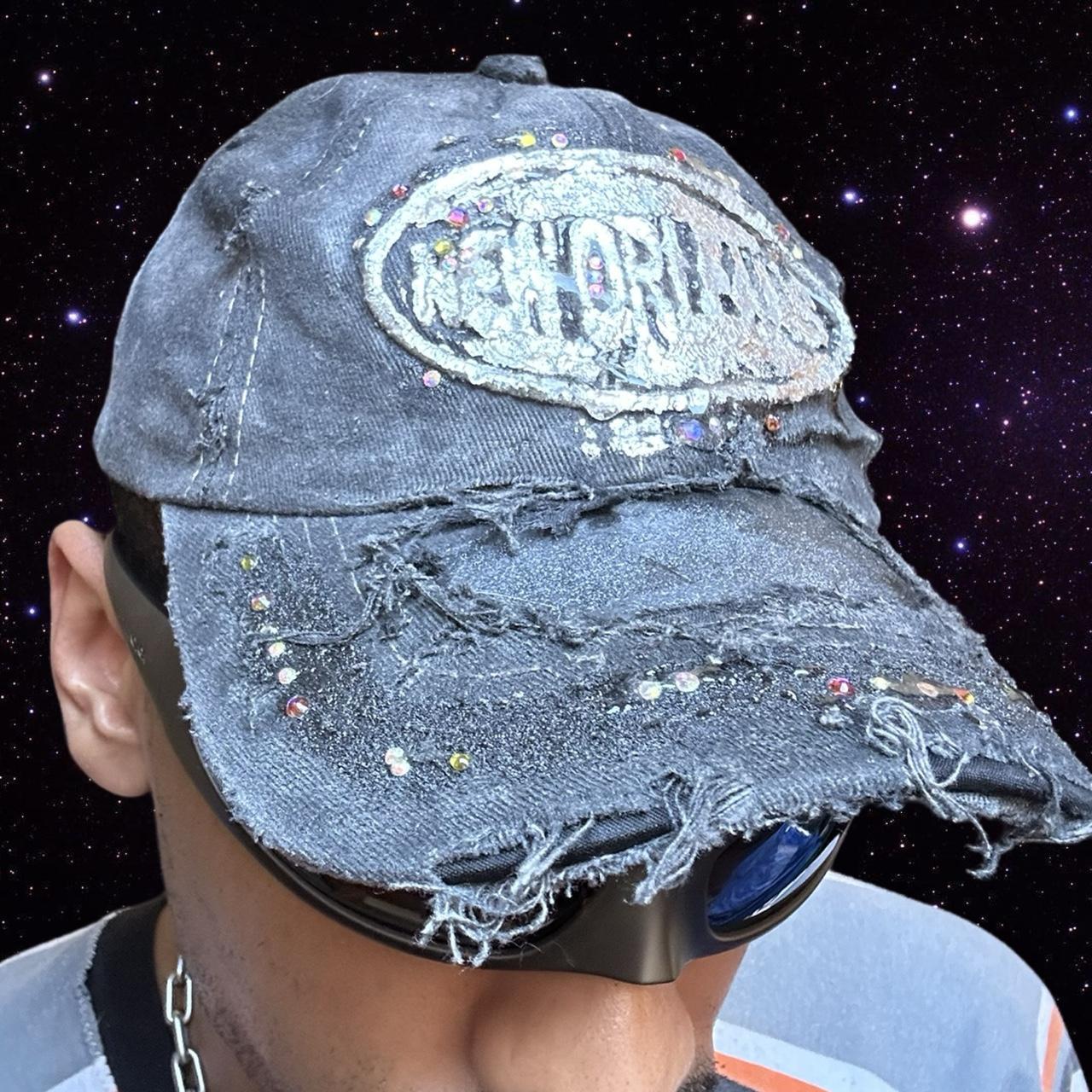 ASTROBOI* 'New Orleans' Distressed Black Rhinestone Hat