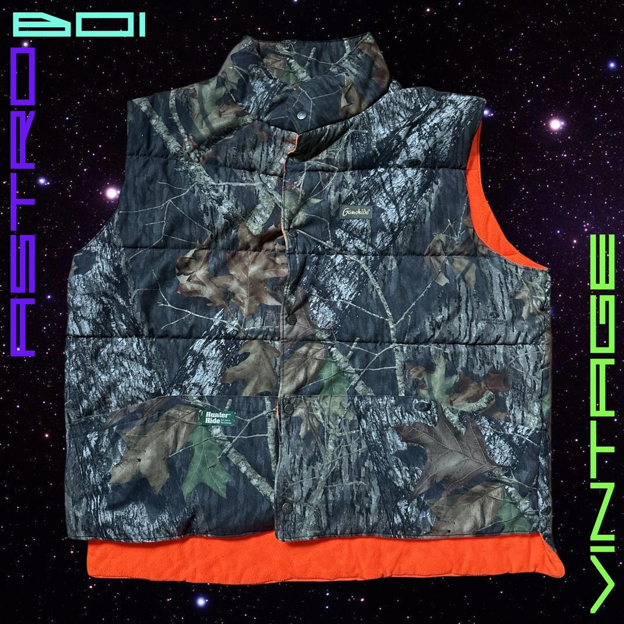 Vintage Game Hide Brown Real Tree Camo Puffer Vest - XXL