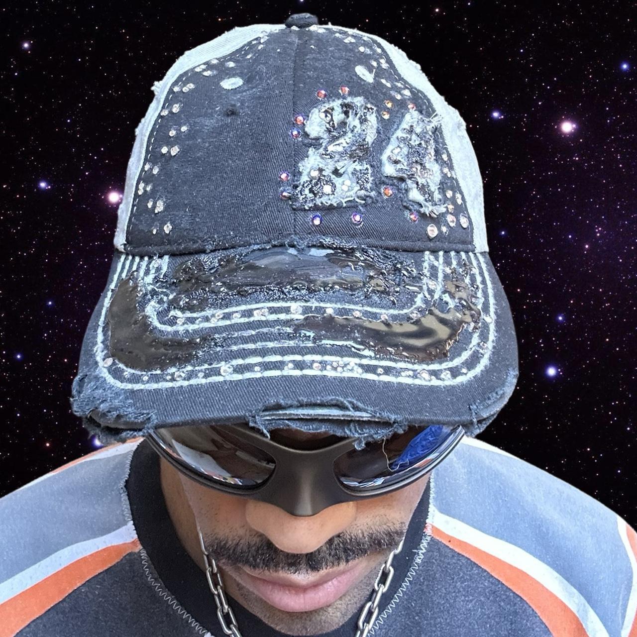 ASTROBOI* "24" Black Resin Racing Rhinestone Cap