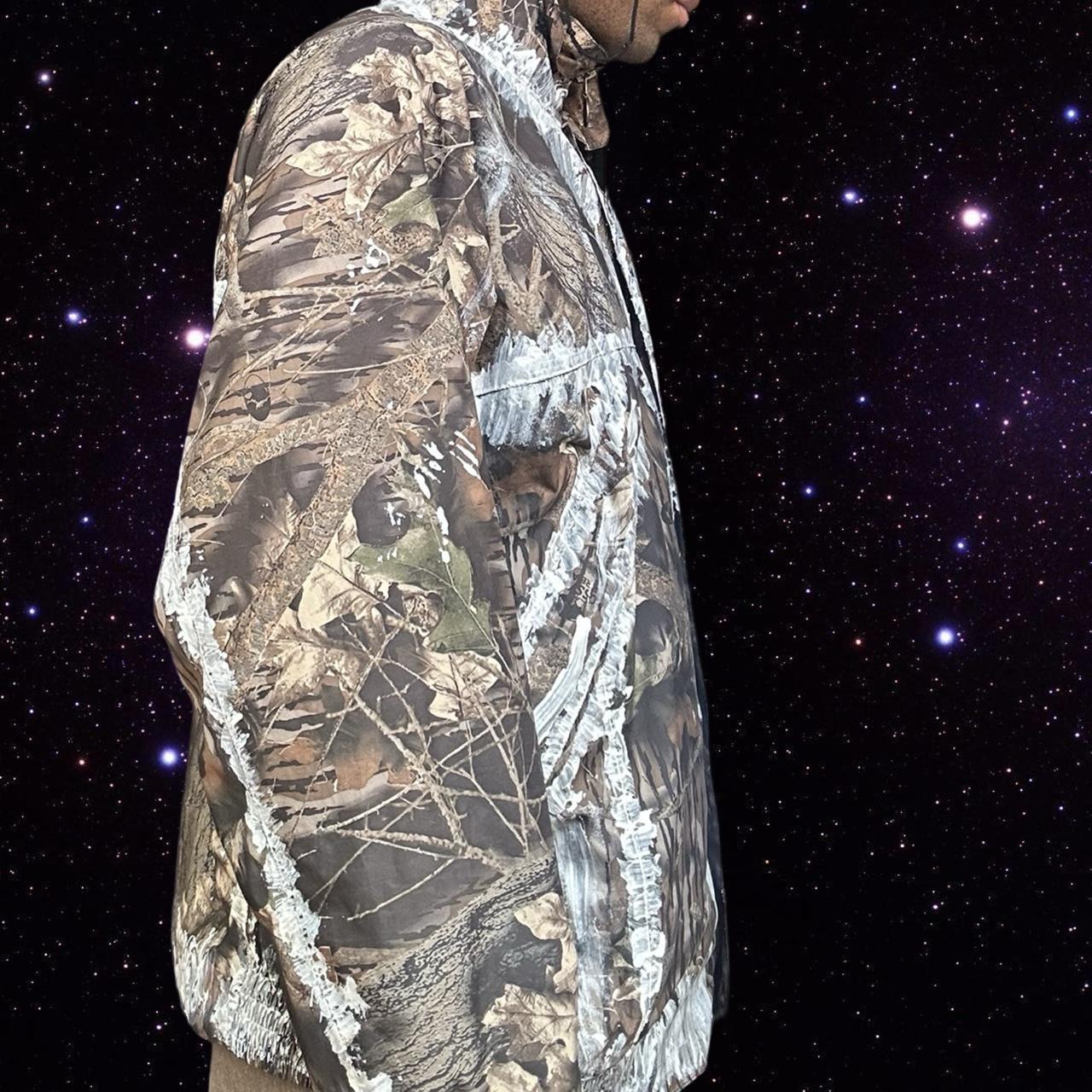 ASTROBOI* Brown Real Tree Camo Painted Windbreaker - right