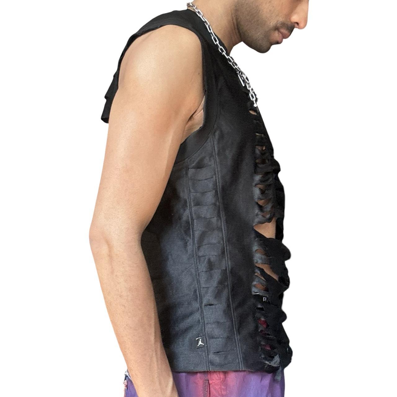 ASTROBOI* x Jordan Black Cut Out Rhinestone Basketball Tank – right