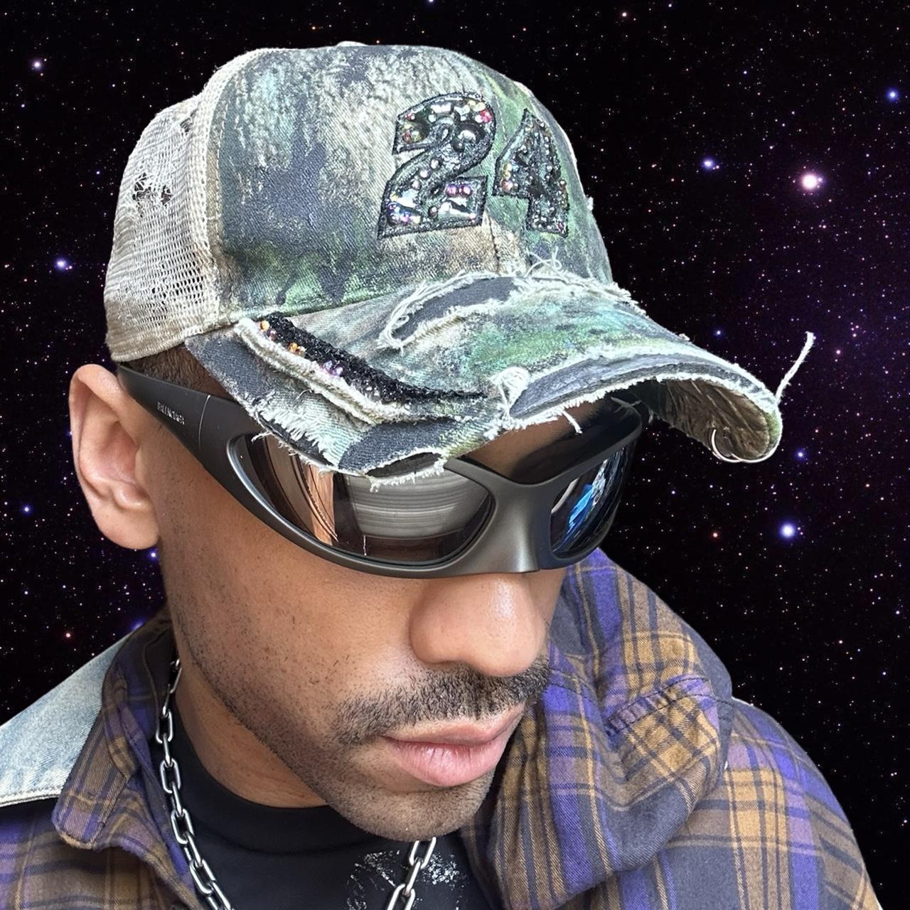 ASTROBOI* '24' Brown/Green Camouflage Racing Cap - front left