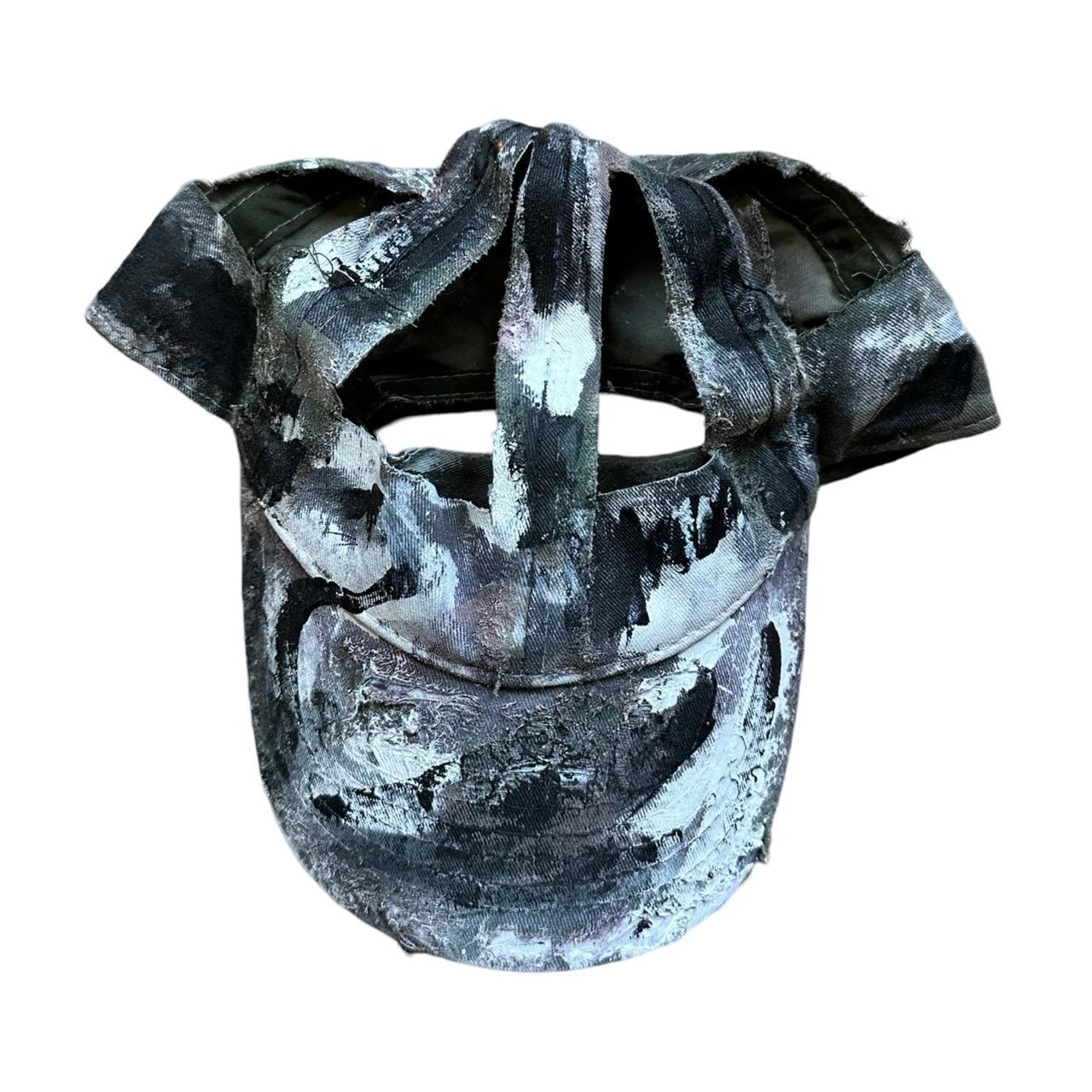 ASTROBOI* 'MM6' Brown Camo Cut-Out Hat - front flat