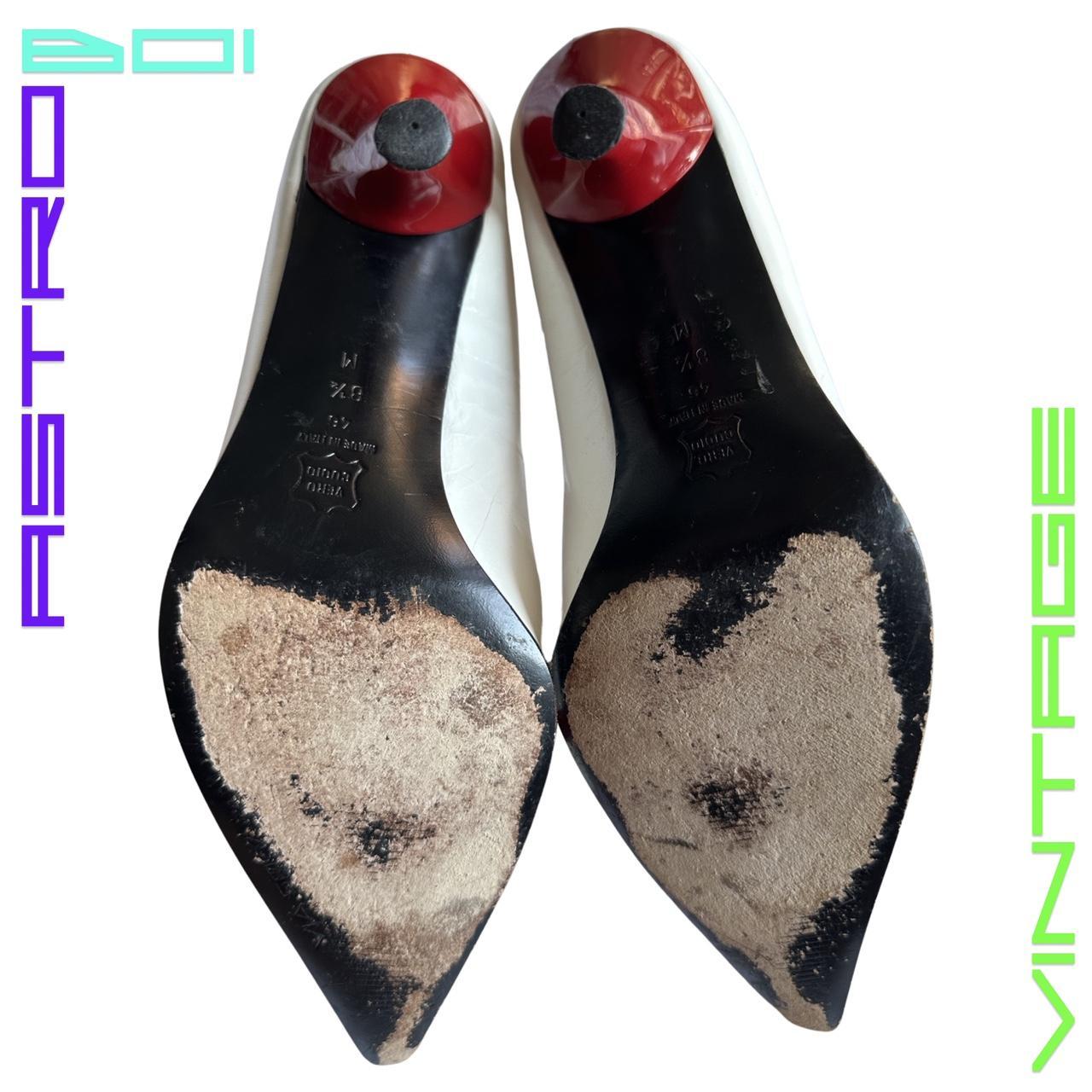 VIA SPIGA RED AND WHITE Y2K HEELS _ 8.5