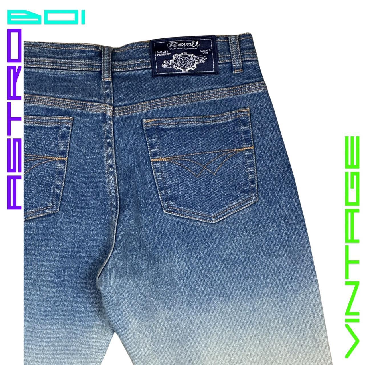 VINTAGE REVOLT DEAD-STOCK FADED DENIM GLITTER JEANS