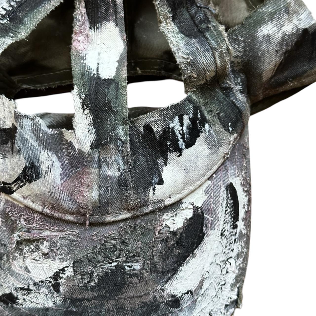 ASTROBOI* 'MM6' Brown Camo Cut-Out Hat - front flat close up