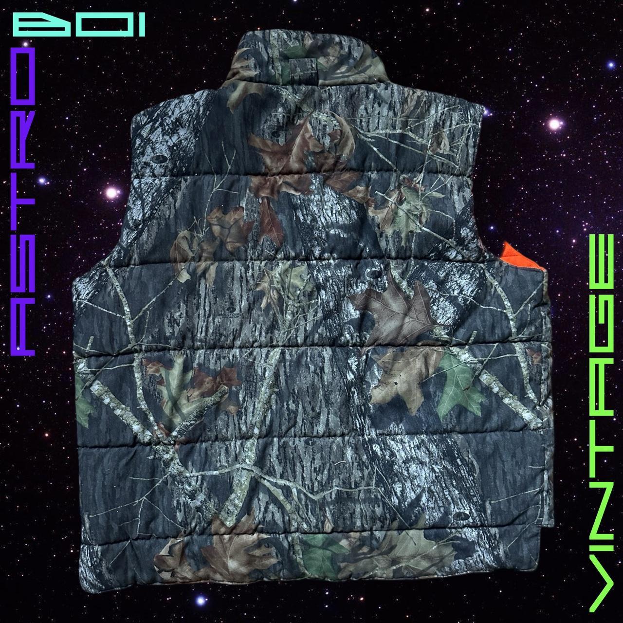 Vintage Game Hide Brown Real Tree Camo Puffer Vest - XXL